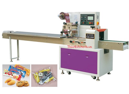 Máy đóng gói bánh kẹo trục ngang năng suất 330 sản phẩm/phút